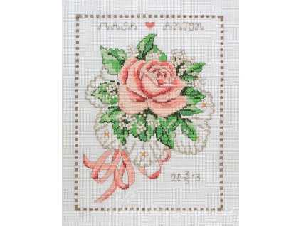 A-9240000-03102 Svatební oznámení s růží (doprodej)