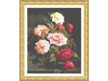 CCS-640flr09 Peonies Red and Pink (předloha)