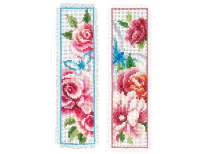 VE-PN0150899 Záložky do knihy - Růže a motýl (set 2ks)