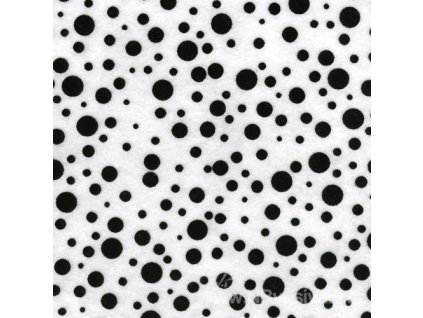 N-KBHT Filc - Random Dot-White W/Black Flock (30x23cm)