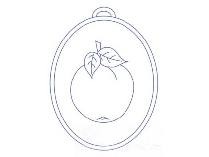 BE70110-OO38 Ozdoba na plátně - jablko