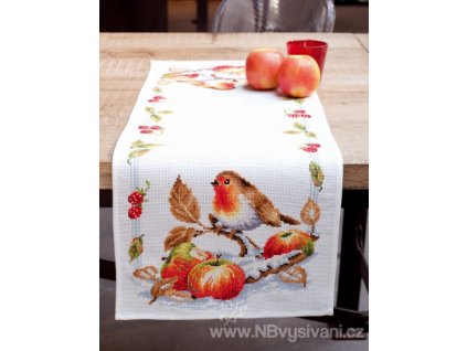 VE-PN0146877 Ubrus s červenkou (32x84cm)