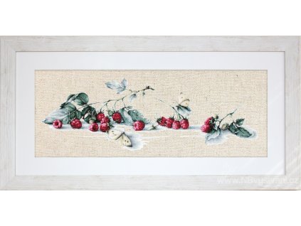 LUC-BL2253 Maliny a motýl (Perlleinen 20ct)