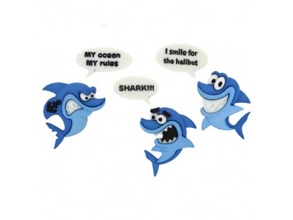 DIU-8308 Ozdobné knoflíky - Shark!