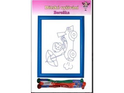 BE70012 Sada s rámečkem - kluk v autě