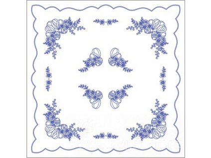 BE70044-U87 Ubrus plátno - vajíčka (90x90cm)