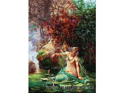 HU-AZ464 Žena v parku (gobelínový steh)