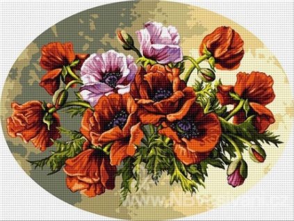 HU-AZ391 Vlčí máky (gobelínový steh)