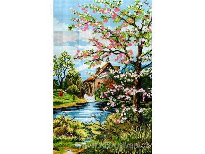 HU-B103 Jarní krajina (25x40cm)