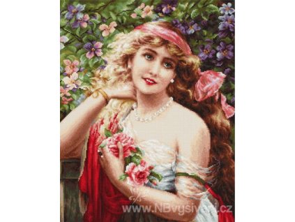 LUC-B549 Dívka s růžemi