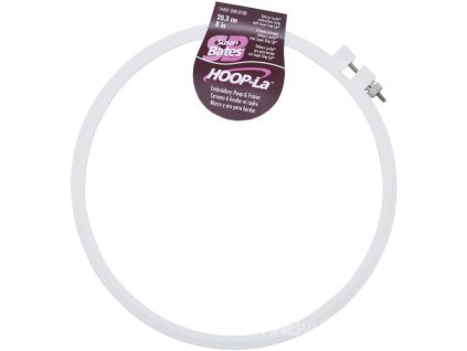 N-14407-008W Plastový kruh na vyšívání bílý (20cm)