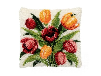 PA013.314 Polštářek s tulipány (tapico)