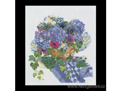 THG-3025A Hortenzie a sasanky (Aida)