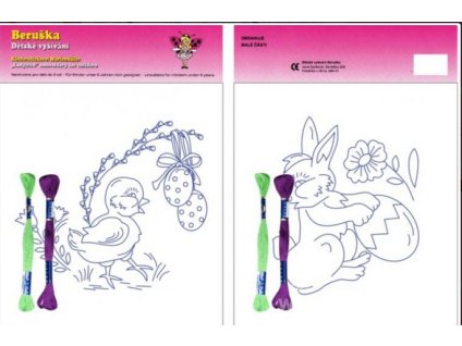 BE70002 Velký předtisk - kuřátko, zajíček