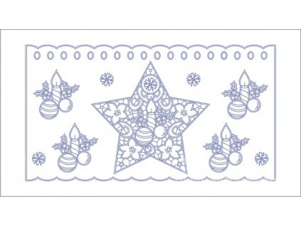 BE70117-H4 Záclonka  - vánoční motiv (75x40cm)