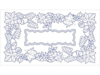 66980 be70049 k191 ubrus platno listy 50x90cm