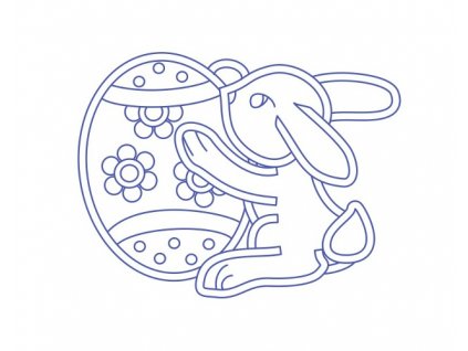 BE70110-OO20 Ozdoba na plátně - zajíček