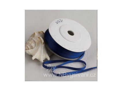 V14120 Stuha saténová EMA 12mm - velmi tmavě modrá (10m)
