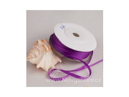 V14120 Stuha saténová EMA 12mm - fialová (10m)