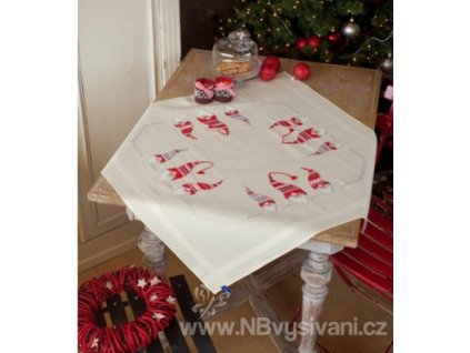 VE-PN0155211 Vánoční ubrus se skřítky (80x80cm)