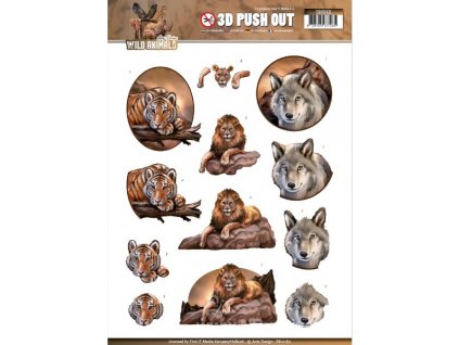 N-SB10160 3D papíry pro vystřihování - Divoká zvířata I