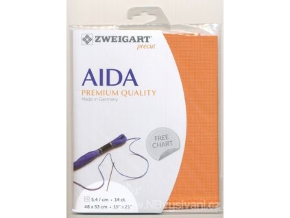 ZW3706PP-4076 Aida 14ct Tangerine (48x53cm)