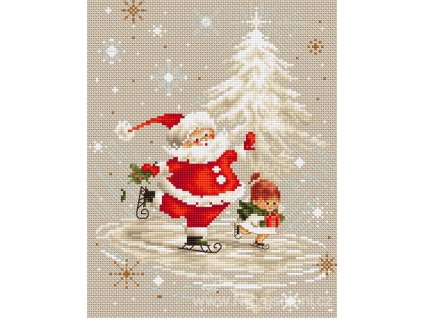 LUC-B1118 Santa Claus na bruslích