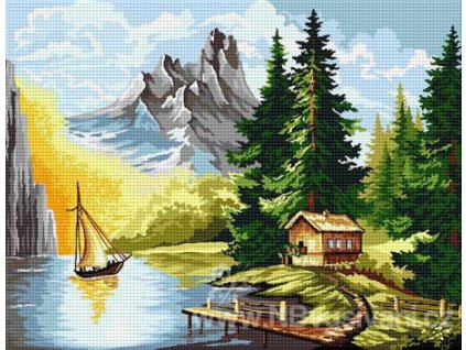 HU-AZ060 Východ slunce (gobelínový steh)
