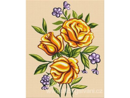 HU-B030 Žluté růže (15x20cm)