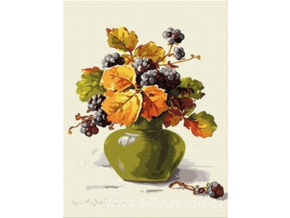 72809 hu b667 vaza s podzimnim listim 25x35cm