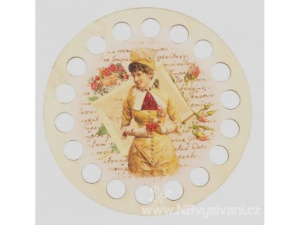 BU-DZ31004 Retro dřevěný organizér vyšívacích přízí...