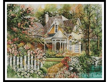 IC4902-10675 House with Picket Fence (Aida 18ct)