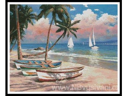 74570 ic5342 10782 three boats on a tropical beach predloha
