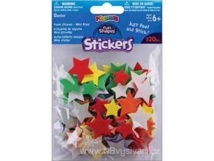N106-1072 Pěnové lepící hvězdičky - mix (120ks)