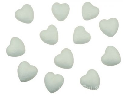 AP6717 Srdíčka z polystyrenu 4cm (12ks)
