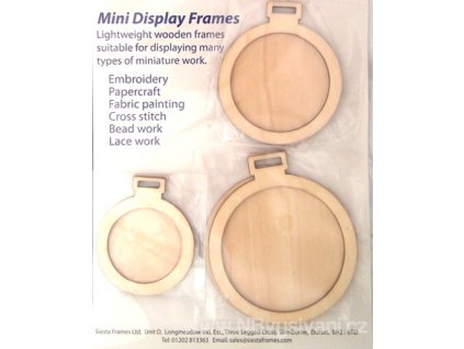 RR-MINICIR Dřevěný rámeček na miniatury - kruh (set 3ks)