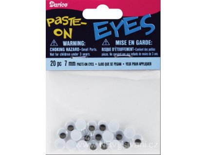 N-ME7/PP Oči pohyblivé kulaté 20ks (7mm)