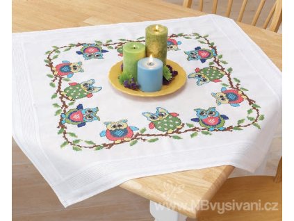 DUF1363 Ubrus se sovičkami (80x80cm)