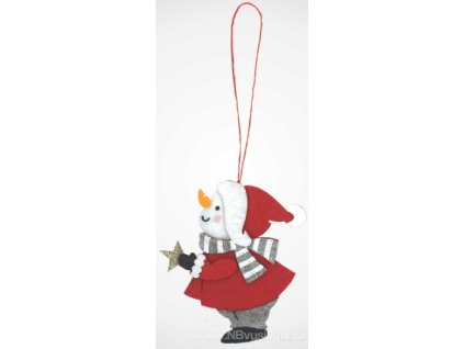 BM-APPL00567 Filcová závěsná dekorace - sněhuláčci (2ks)