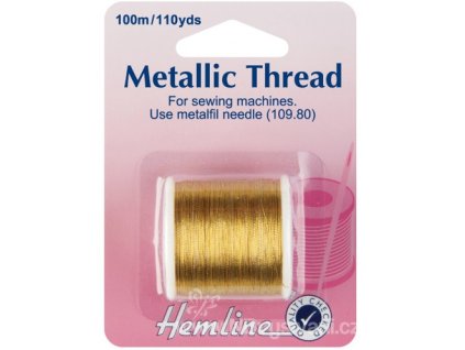 ALL-H242.G Metalická příze - zlatá (100m)