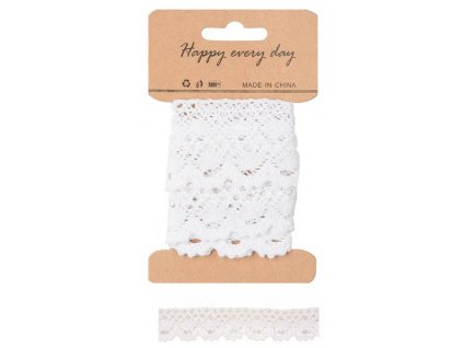 AP2869 Dekorační krajka bílá (1m)