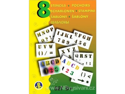 AP991052-D Šablony A5 - Písmena a číslice (8ks)