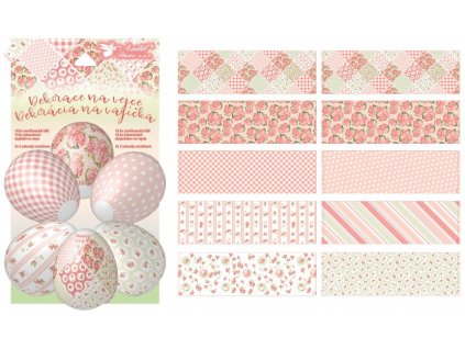 AP7735 Smršťovací dekorace na vejce + stojánek (10 ks)