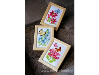 VE-PN0157101 Květiny a motýlci (set 3ks)