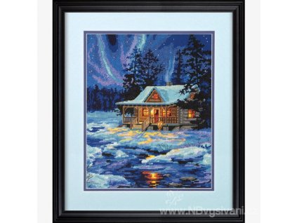 89351 71 20072 winter sky cabin srub v zime