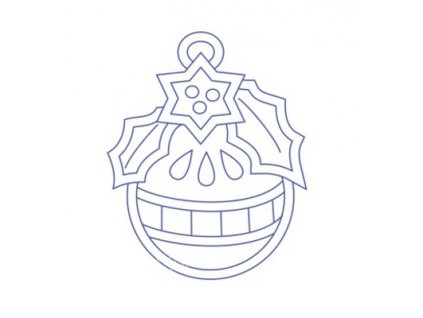 BE70110-OO15 Ozdoba na plátně - koulička