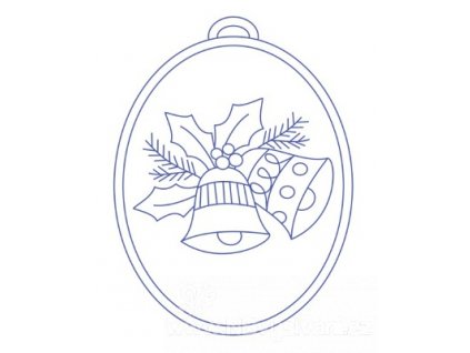 BE70110-OO31 Ozdoba na plátně - zvoneček