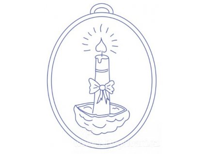 BE70110-OO42 Ozdoba na plátně - svíčka