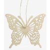 AP4100 Dřevěný motýl na zavěšení bílý (8cm)