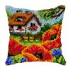 OR4148 Polštářek s vlčími máky a chalupou (tapico)